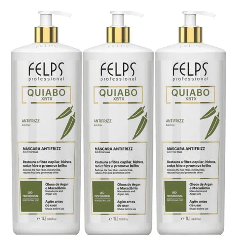 Lissage Brésilien Felps professionnel QUIABO 1L*3