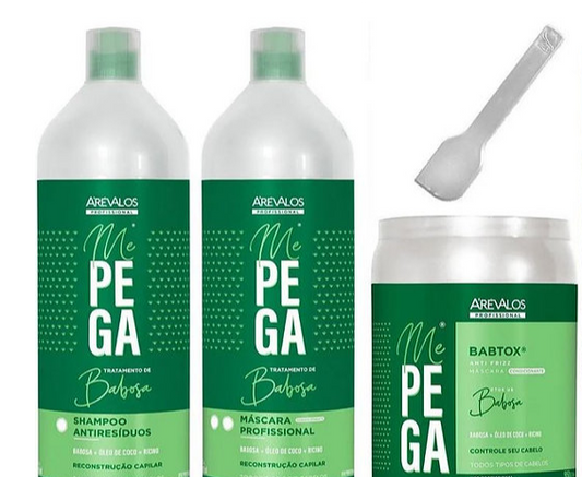 Lissage Brésilien Arévalos Professionnel Me Pega (Aloé-Véra) kit 2x1L + Masque950g