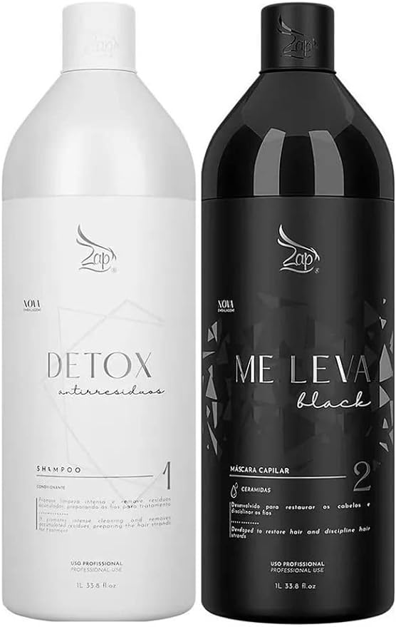 Lissage Brésilien à la Kératine ZAP ALL TIME- Me Leva Masque1L & Shampoing 1L & LISSEUR: FER A LISSER PROFESSIONNEL CERAMIC LS1