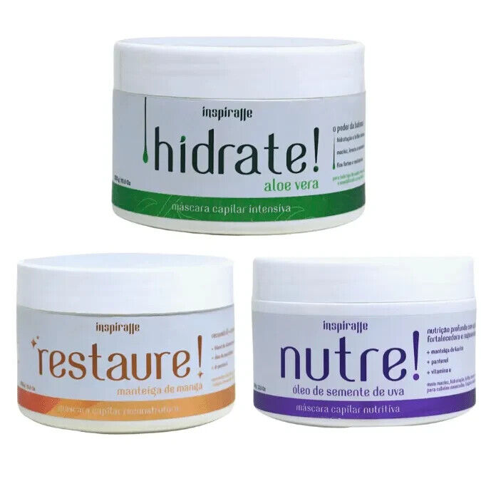 Mask hydratant + Mask nourrissant + Mask réparateur - Inspiralle -300 g chacun