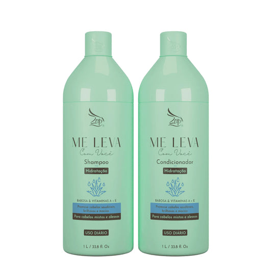 Zap Me Leva Com Você Beauté Hydratante à l'Aloe et Vitamines A + E - 2x1L