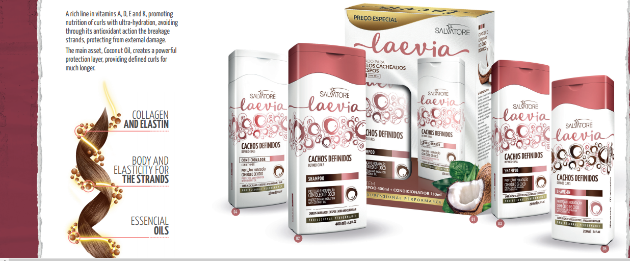 SALVATORE LAEVIA CACHOS DEFINIDOS KIT SHAMPOING 400ML + CONDITONNEUR 180ML