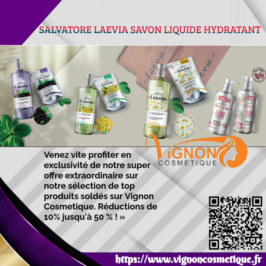Salvatore Laevia Savon liquide hydratant ERVA DOCE 500ml & CAMOMILA 500ml & FLOR DE ACAI  500ml