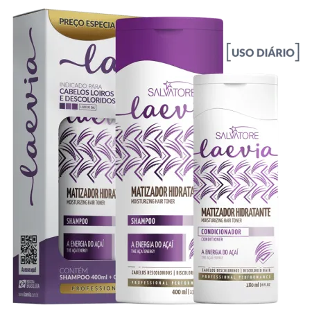 SALVATORE LAEVIA MATIZADOR HYDRATANTE KIT CHAMPOING 400ML + CONDITONNEUR 180ML