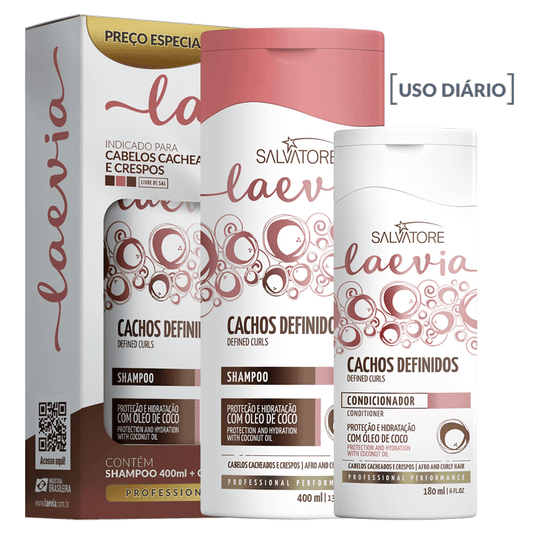 SALVATORE LAEVIA CACHOS DEFINIDOS KIT SHAMPOING 400ML + CONDITONNEUR 180ML