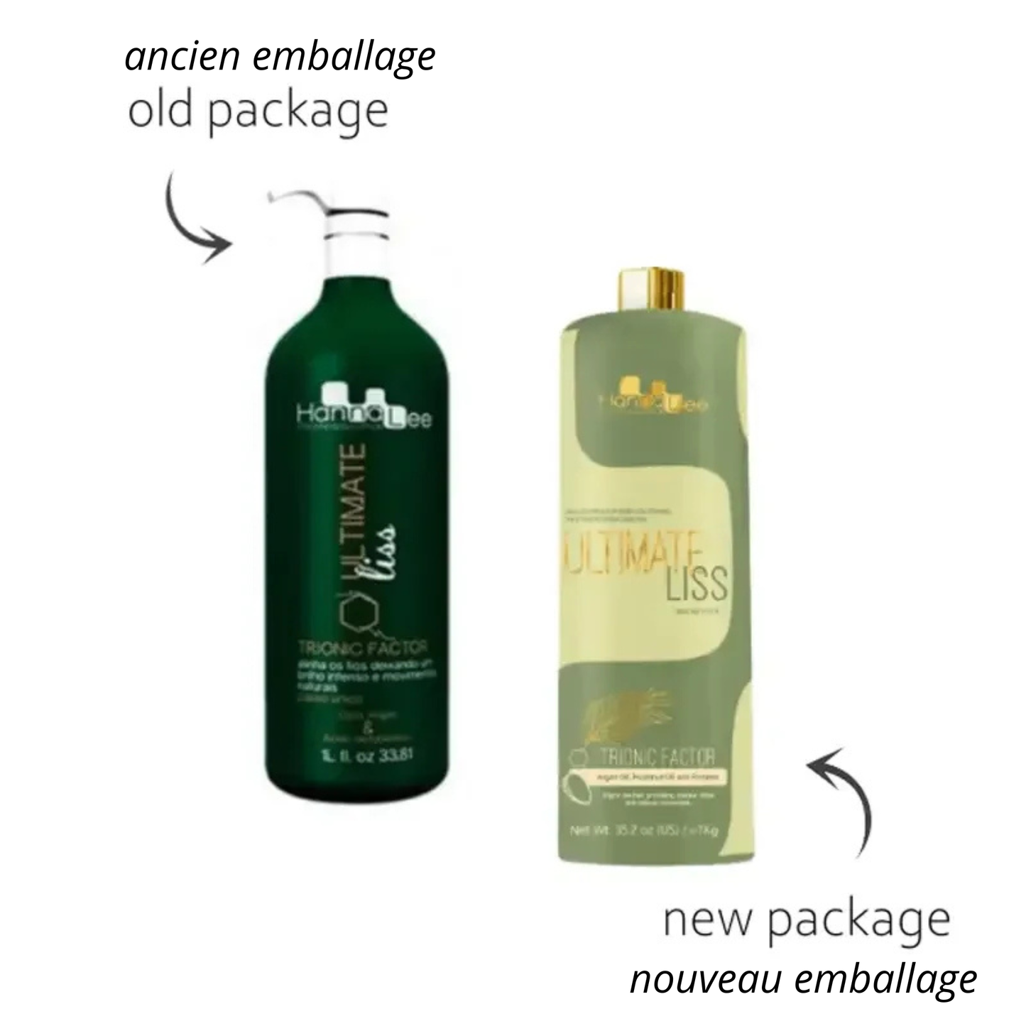 Lissage Brésilien Protéine Ultimate Liss Hanna Lee Professional Capillaire 1 L.