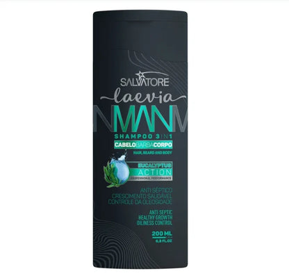 SALVATORE LAEVIA SHAMPOOING MAN 3 EN 1 EUCALYPTUS 200ML*2