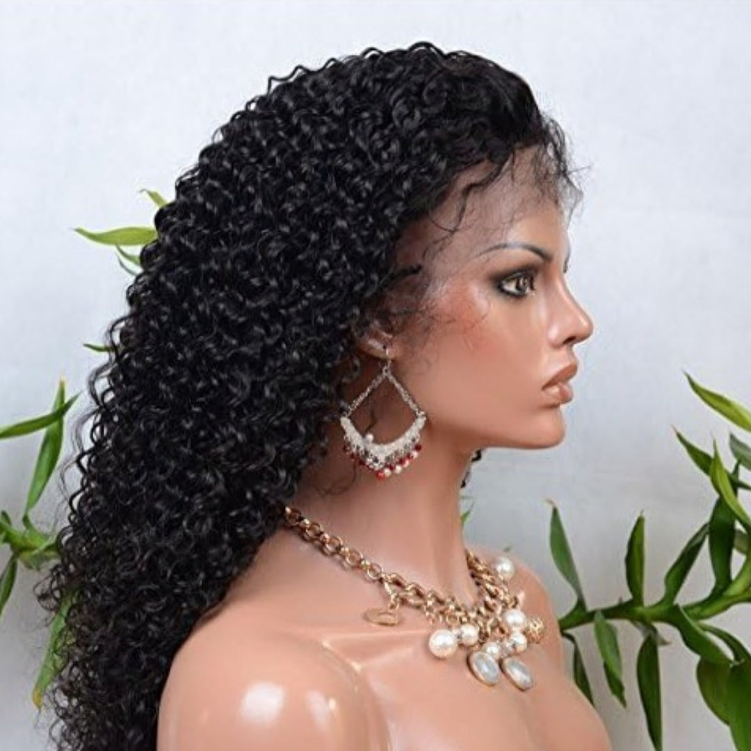 perruque lace front bouclée crépue naturelle 16 pouces (40.64cm)...