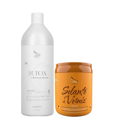 Shampoing détoxifiant professionnel Zap Anti-résidus 1L &Selante Banho de Verniz...
