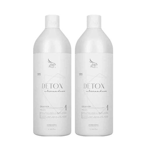 Shampoing détoxifiant professionnel Zap Anti-résidus 1L *2  Nettoyage en profondeur.