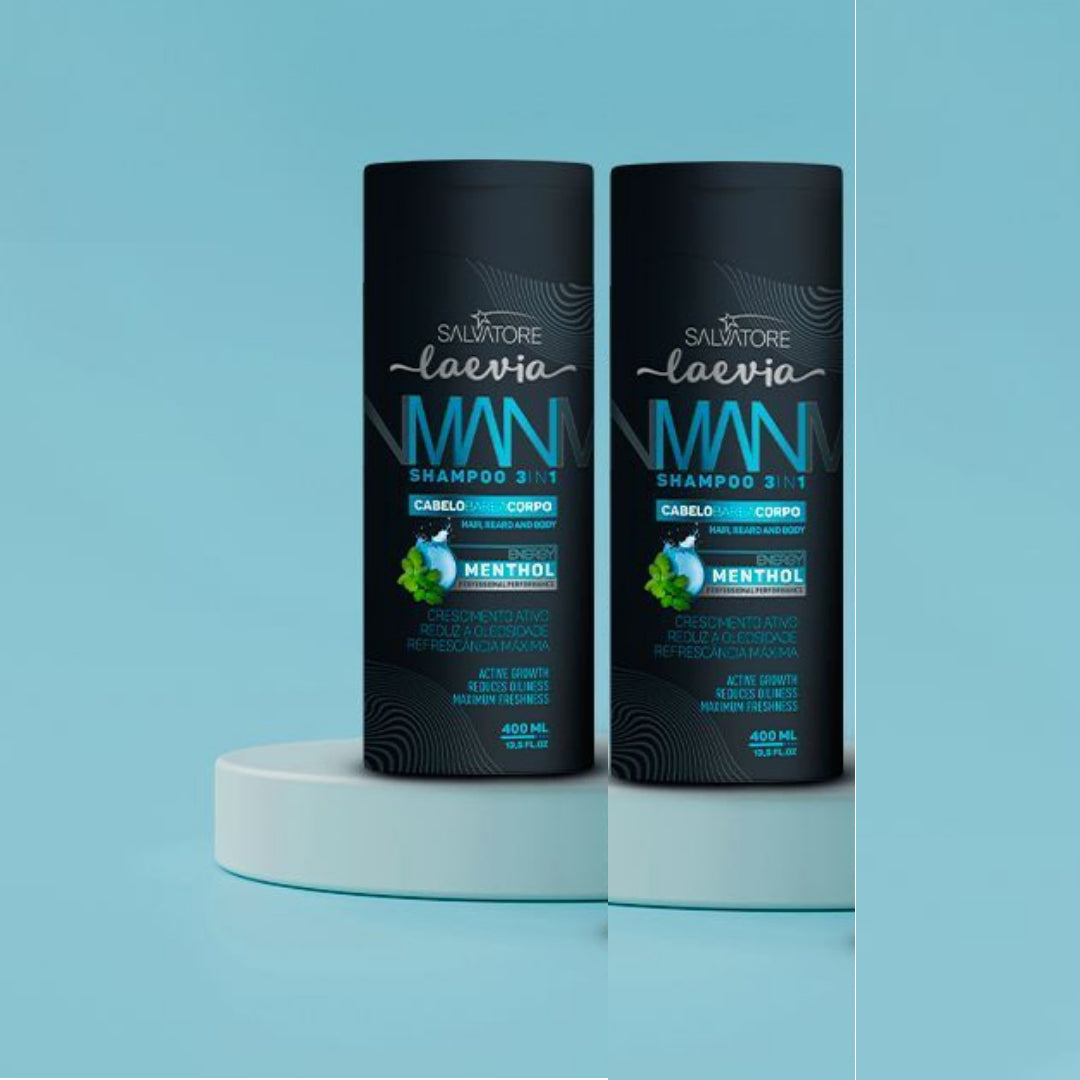 SALVATORE LAEVIA KIT 3 EN 1 SHAMPOOING MENTHOL ACTION 400ML *2