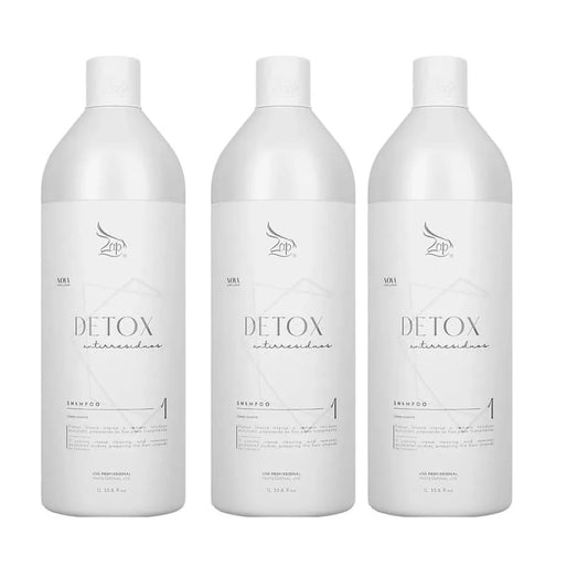 Shampoing détoxifiant professionnel Zap Anti-résidus 1L *3 Nettoyage en profond..