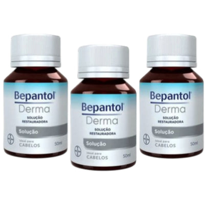 Bepantol Derma 50 ml *3 Solution  pour restaurer les cheveux et la peau.