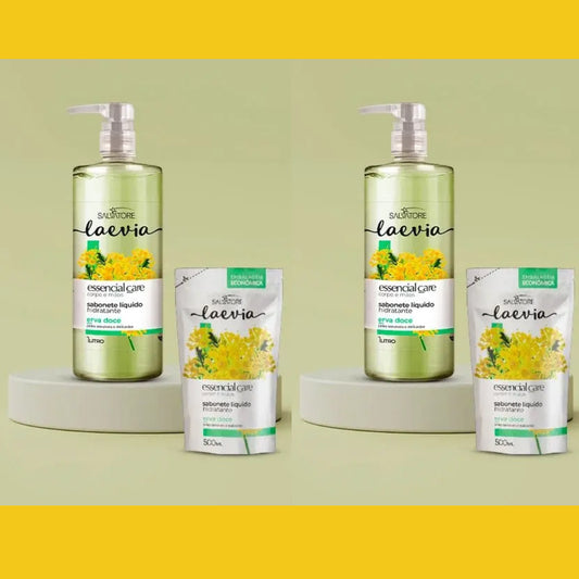 SALVATORE LAEVIA SAVON LIQUIDE HYDRATANT Erva doce POCHETTE 1L*2 & 500 ML*2