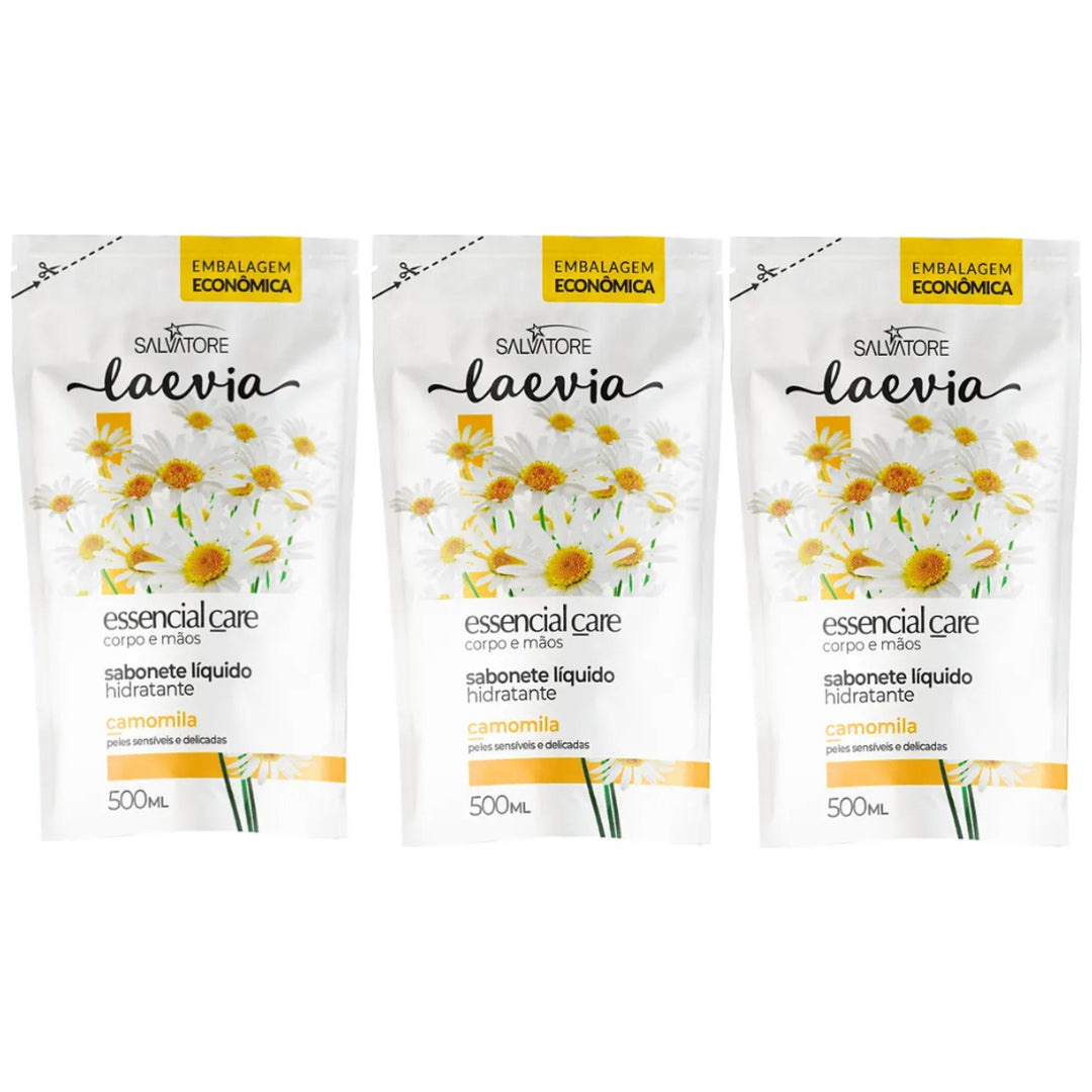 SALVATORE LAEVIA SAVON LIQUIDE HYDRATANT CAMOMILLE POCHETTE 500 ML*3