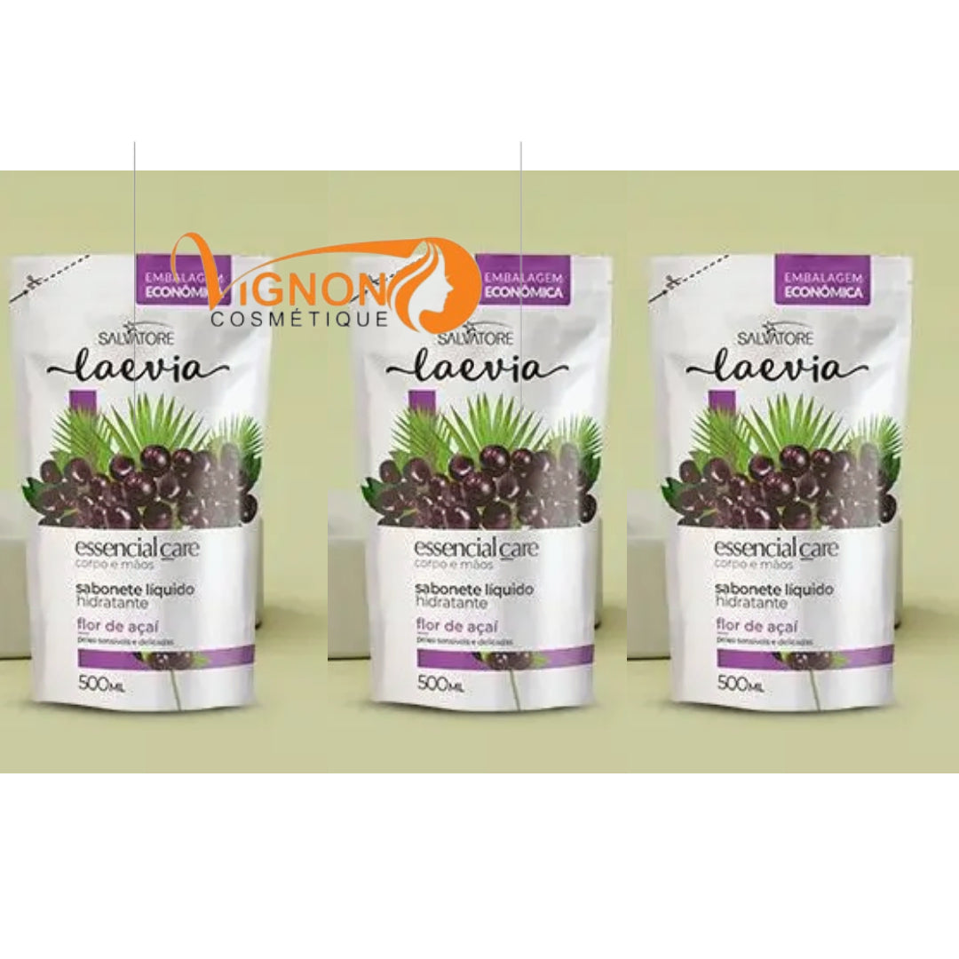 SALVATORE LAEVIA SAVON LIQUIDE HYDRATANT FLEUR D'ACAI POCHETTE 500 ML*3