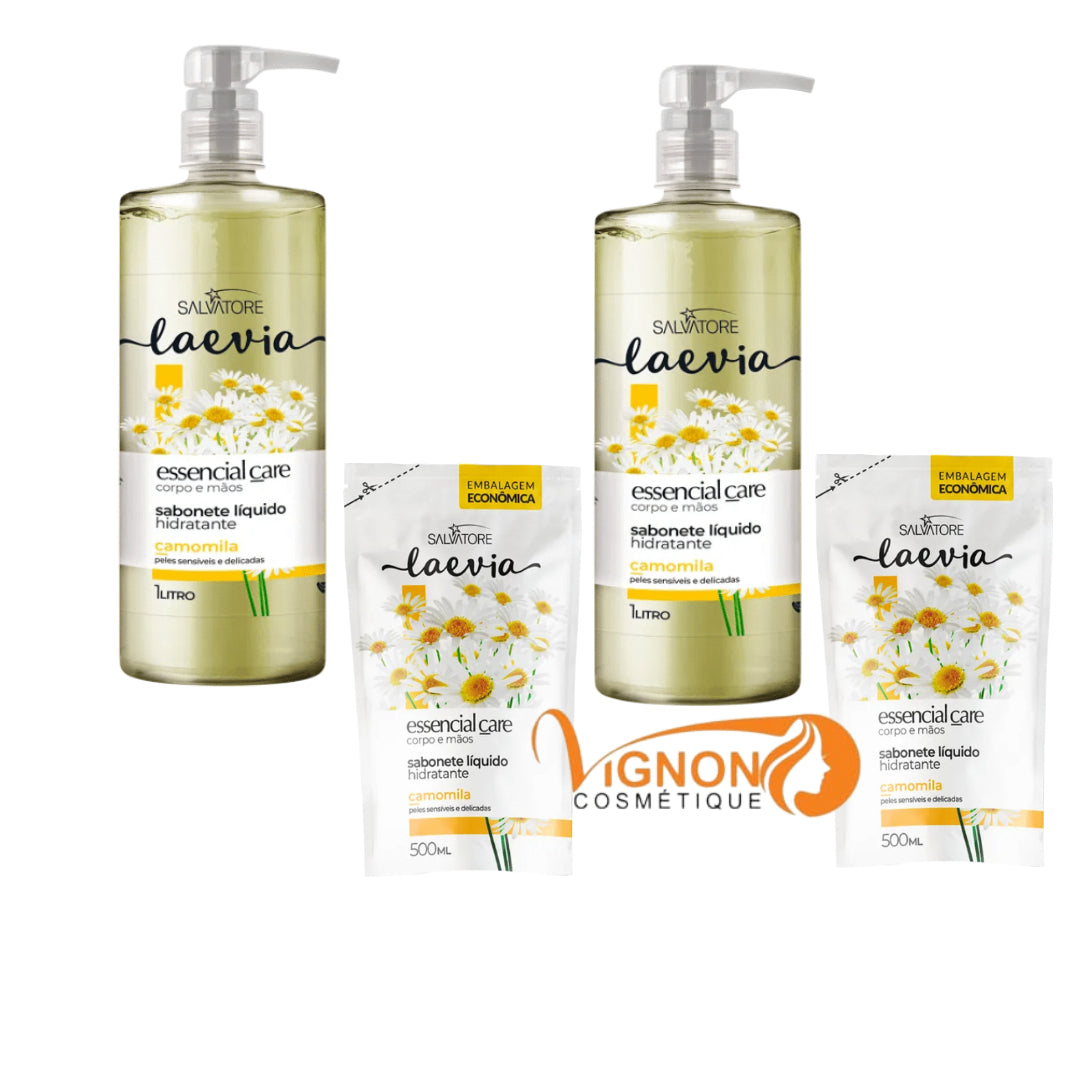 SALVATORE LAEVIA SAVON LIQUIDE Hydratant CAMOMILLE 1L*2 et 500ML*2