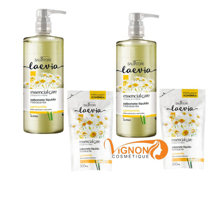 SALVATORE LAEVIA SAVON LIQUIDE Hydratant CAMOMILLE 1L*2 et 500ML*2