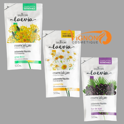 Salvatore Laevia Savon liquide hydratant ERVA DOCE 500ml & CAMOMILA 500ml & FLOR DE ACAI  500ml