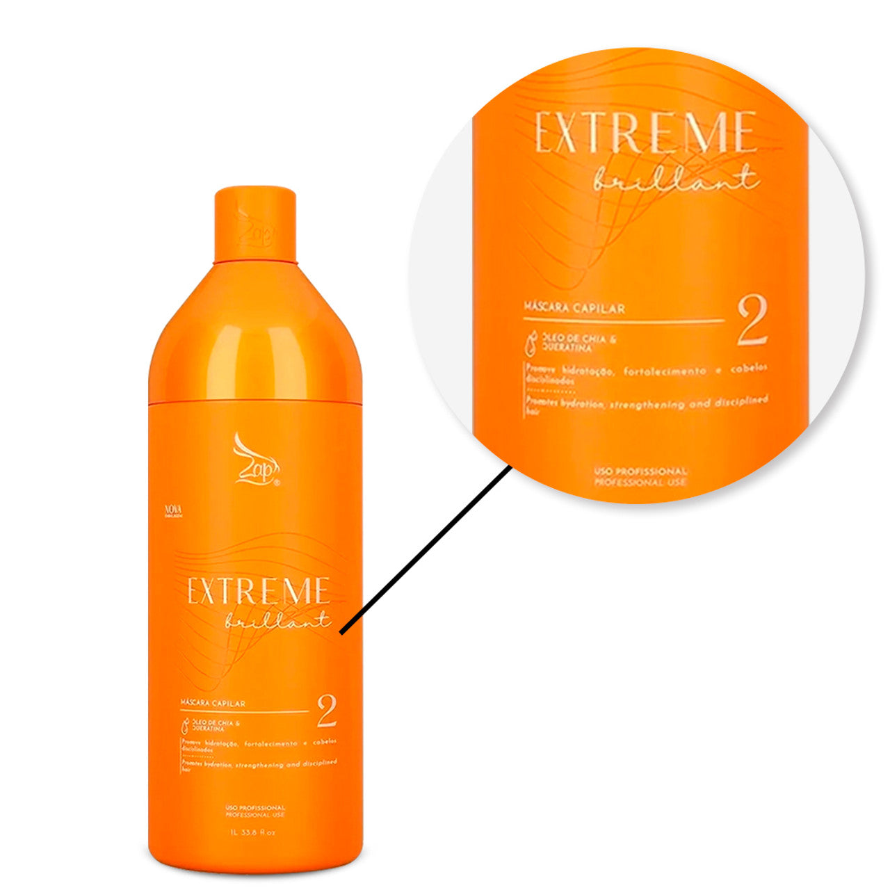 Lissage Brésilien ZAP EXTREME Shampooing 1l + Masque 1L