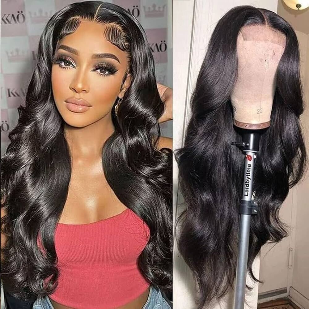 Perruque  ondulée de cheveux naturel humains indien   24 pouce ( 60,96cm)