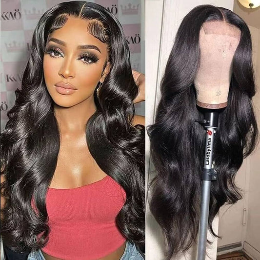 Perruque  ondulée de cheveux naturel humains indien   24 pouce ( 60,96cm)