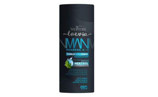 SALVATORE LAEVIA MAN SHAMPOOING 3 EN 1 MENTHOL 400 ML