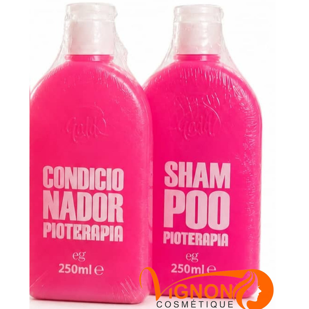 Kit Capillaire Be Gold – Pré-Poo 500 ml + Shampoing Pioterapia 250 ml + Après-Shampoing Pioterapia 250 ml