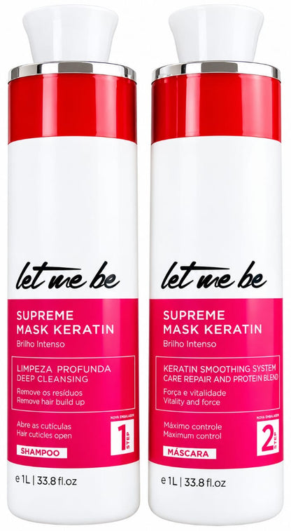 Kit Let Me Be Supreme Mask Keratin – Soin à la kératine (2 x 1000 ml)