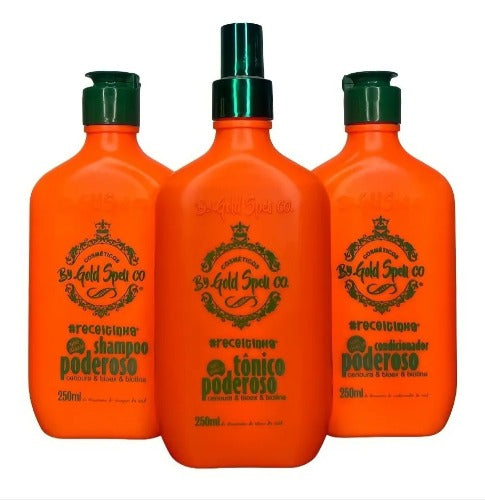 Le Kit Poderoso by Gold Spell Co (1 Shampooing, 1Après-shampooing , 1 Poderoso Reparateur)