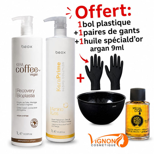 Beox KeraPrime Solution 1000ml & Beox Kera Coffee Vegan 1000ml