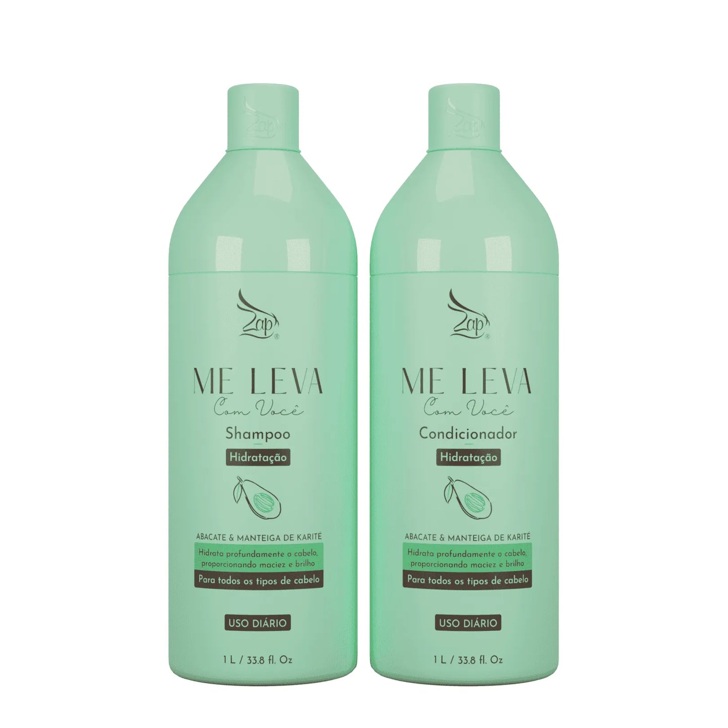 ZAP Me Leva Com Você Hydratant à l'Avocat et au beure de karité 2x1L