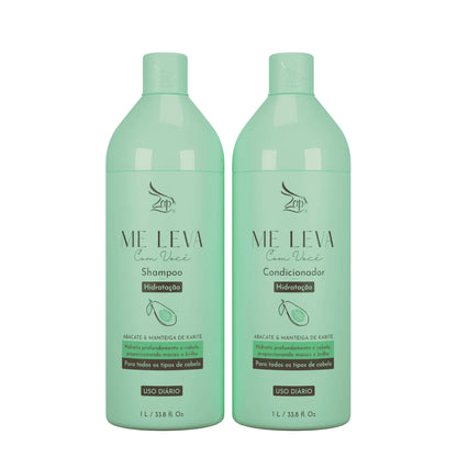 ZAP Me Leva Com Você Hydratant à l'Avocat et au beure de karité 2x1L