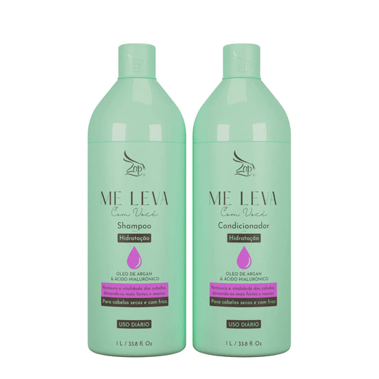Zap Me Leva Com Você Hydratatant Huile d'Argan et Acide Hyaluronique - 2x1L