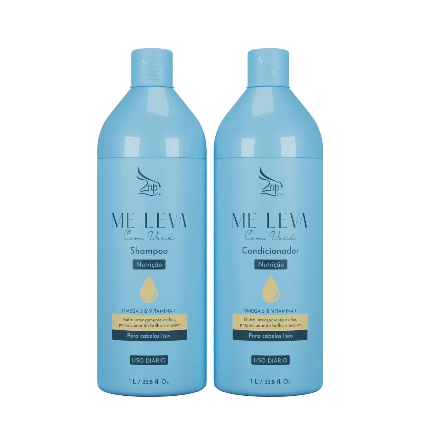 Zap Me Leva Com Você Kit nutritionnel à l'huile de noix de coco et au panthénol - 2x1L