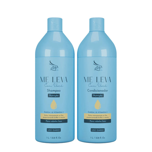 Zap Me Leva Com Você Kit nutritionnel à l'huile de noix de coco et au panthénol - 2x1L