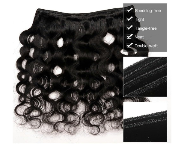 3 paquets cheveux humain Body Wave indien 20pouces (50,80cm ) 100gchacun