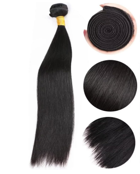 1 paquet Naturel Cheveux Humain Lisse indien 16 pouces (40.64cm) 100g