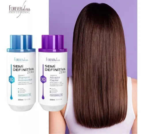 Kit  Semi Definitiva Zero 2x300ml Forever Liss