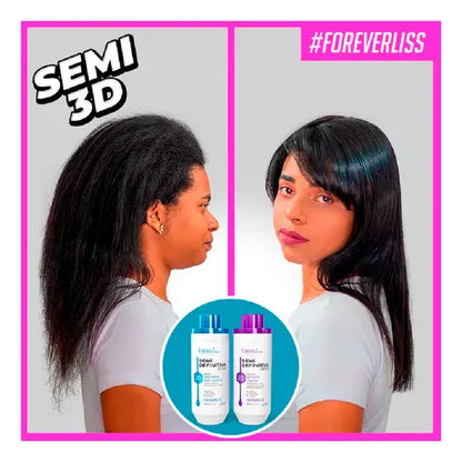 Kit  Semi Definitiva Zero 2x300ml Forever Liss