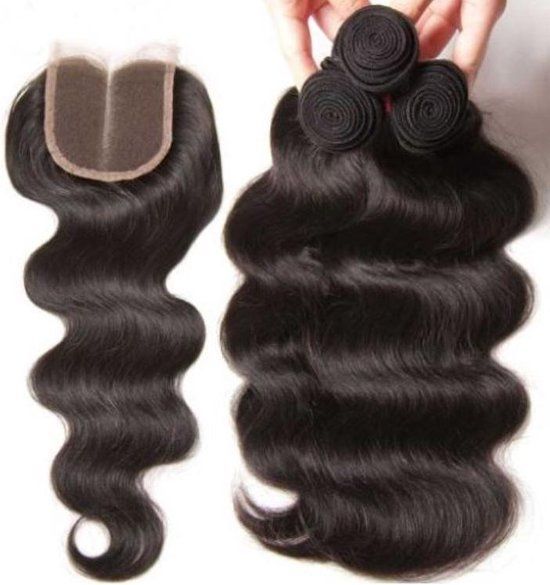 kit 4 Bundles de cheveux humains Indian Body Wave 3x 100 gr (50,80cm) 20inch + 1