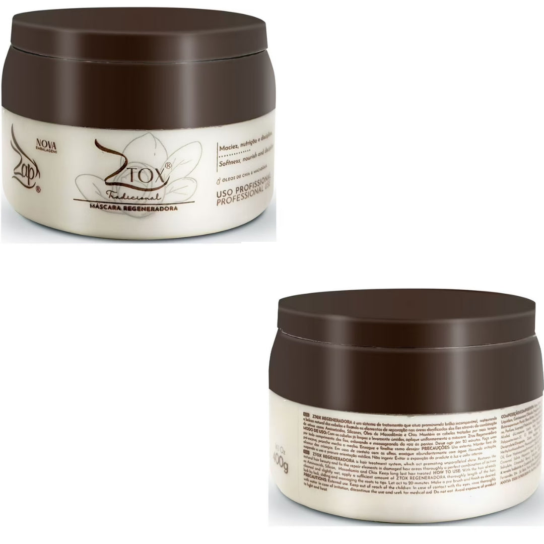 Masque régénérant Zap Ztox Lisse et élimine les frisottis 400g*2